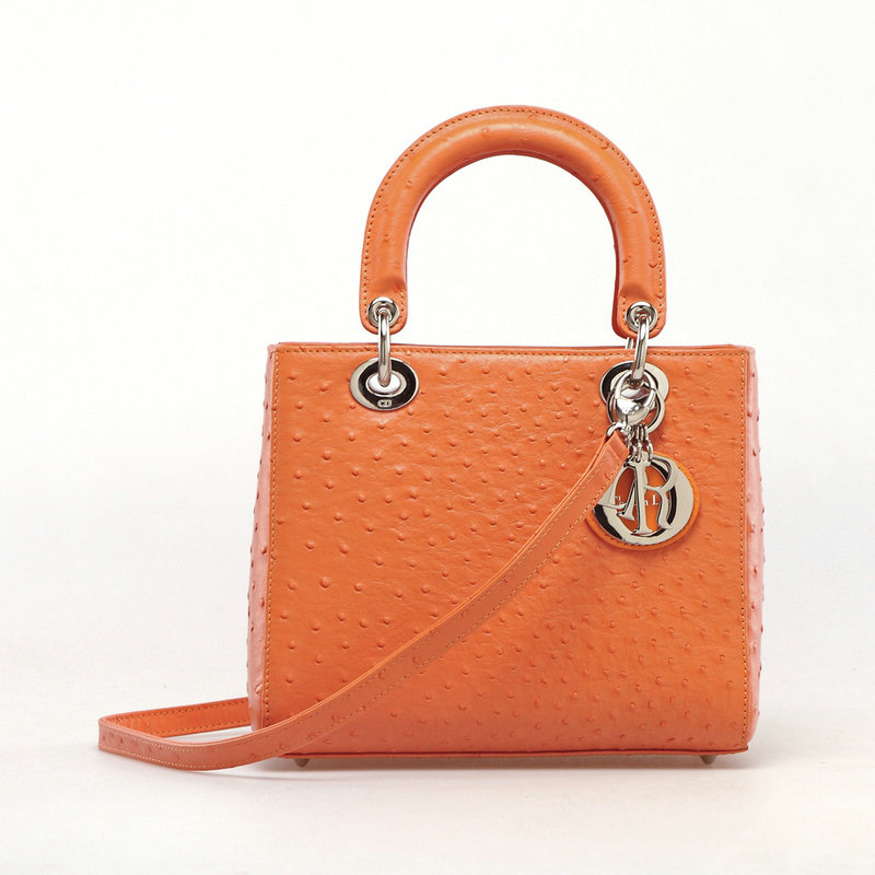 jumbo lady dior ostrich leather D053 camel - Click Image to Close